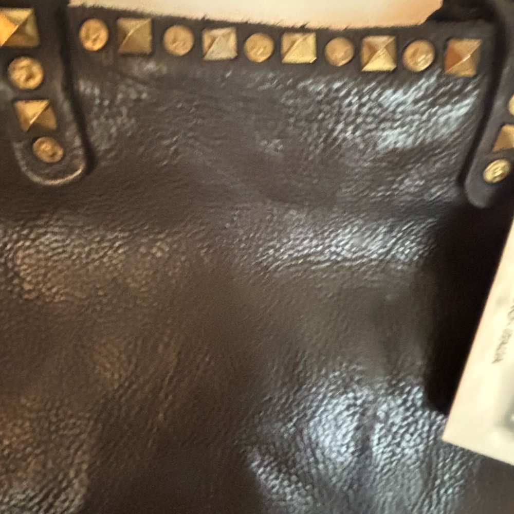 Campomaggi Black Leather Tote Bag with Studs - New with Tags - Picture 3 of 9